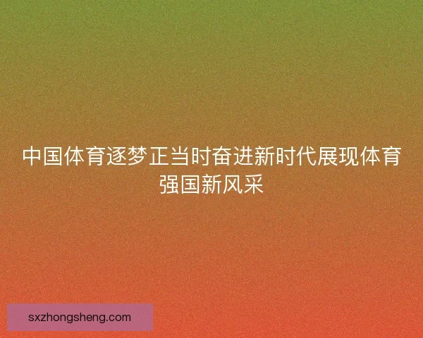 中国体育逐梦正当时奋进新时代展现体育强国新风采